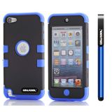 Apple Itouch5 Case Silicone With Hard Pc Double Color 2in1 Hybrid High Impact Protective Case For Itouch5(Sky Blue)