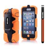 Apple Iphone 5C Case Silicone With Hard Pc Double Color Clips Protective Case For Apple Iphone 5C(Orange)