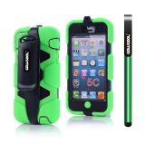 Apple Iphone 5C Case Silicone With Hard Pc Double Color Clips Protective Case For Apple Iphone 5C(Green)