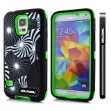 Samsung N9600 Galaxys5 Case Silicone With Hard Pc Dandelion Vertigo 2in1 Hybrid High Impact Protective Case For N9600 Galaxys5(Green)