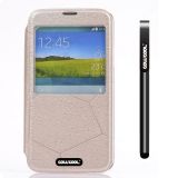 Samsung N9600 Galaxys5 Case Pu Leather Football Texture Openings Double Sided Protective Case For Samsung N9600 Galaxys5(Beige)