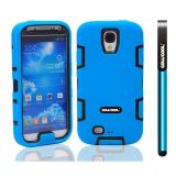 Samsung N9600 Galaxys5 Case Silicone With Hard Pc Double Color 2in1 Hybrid High Impact Protective Case For Samsung N9600 Galaxys5(Sky Blue with Black)