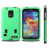 Samsung N9600 Galaxys5 Case Silicone With Hard Pc Double Color 2in1 Hybrid High Impact Protective Case For Samsung N9600 Galaxys5(Green)