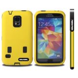 Samsung N9600 Galaxys5 Case Silicone With Hard Pc Double Color 2in1 Hybrid High Impact Protective Case For Samsung N9600 Galaxys5(Yellow)