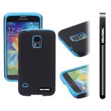 Samsung N9600 Galaxys5 Case Silicone With Hard Pc Double Color 2in1 Hybrid High Impact Protective Case For(Sky Blue)