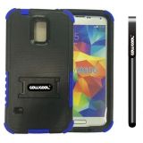 Samsung N9600 Galaxys5 Case Silicone With Hard Pc Colorful 2in1 Hybrid High Impact With Kickstand Protective Case For(Blue)