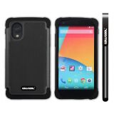 LG Nexus5 Case Silicone With Hard Pc Football Texture 2in1 Hybrid High Impact Protective Case For LG Nexus5(Black)