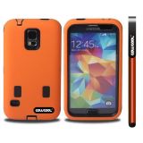 Samsung N9600 Galaxys5 Case Silicone With Hard Pc Double Color 2in1 Hybrid High Impact Protective Case For Samsung N9600 Galaxys5(Orange)