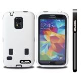 Samsung N9600 Galaxys5 Case Silicone With Hard Pc Double Color 2in1 Hybrid High Impact Protective Case For Samsung N9600 Galaxys5(White)