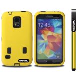 Samsung N9600 Galaxys5 Case Silicone With Hard Pc Double Color 2in1 Hybrid High Impact Protective Case For Samsung N9600 Galaxys5(Yellow)