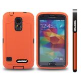 Samsung N9600 Galaxys5 Case Silicone With Hard Pc Double Color 2in1 Hybrid High Impact Protective Case For Samsung N9600 Galaxys5(Orange)