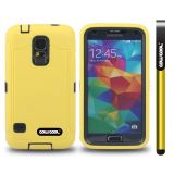 Samsung N9600 Galaxys5 Case Silicone With Hard Pc Double Color 2in1 Hybrid High Impact Protective Case For Samsung N9600 Galaxys5(Yellow)