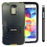 Samsung N9600 Galaxys5 Case Silicone With Hard Pc Colorful 2in1 Hybrid High Impact With Kickstand Protective Case For(Camo Digital Camo)