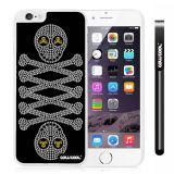 Apple Iphone 6 Plus 5.5 Inch Case Hard PC Spring Skull With White Shell Single Layer Protective Case (2)