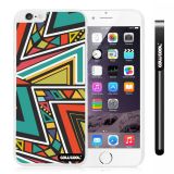 Apple Iphone 6 Plus 5.5 Inch Case Hard PC Colorful bohemian Triangle Totem White Shell Single Layer Protective Case (5)