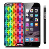 Apple Iphone 6 Plus 5.5 Inch Case Hard PC Colorful Plaid Totem Black Shell Single Layer Protective Case (1)