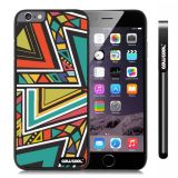 Apple Iphone 6 Plus 5.5 Inch Case Hard PC Interlaced bohemian Plaid Totem Black Shell Single Layer Protective Case (6)