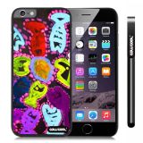 Apple Iphone 6 Plus 5.5 Inch Case Hard PC Colorful kid Watercolor Fish Competition food Black Shell Single Layer Protective Case (2)