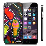 Apple Iphone 6 Plus 5.5 Inch Case Hard PC Colorful kid Watercolor Fish Competition food Black Shell Single Layer Protective Case (4)