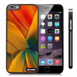 Apple Iphone 6 Plus 5.5 Inch Case Hard PC Colorful birds feathers Black Shell Single Layer Protective Case (2)