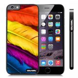 Apple Iphone 6 Plus 5.5 Inch Case Hard PC bright birds feathers Black Shell Single Layer Protective Case (4)