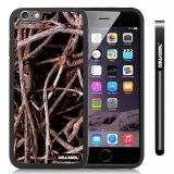 Apple iphone 6 4.7 Inch Soft Silicone Staggered Straw Grass Mossy Camo weed Black Shell Single Layer Protective Case (1)