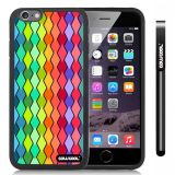 Apple iphone 6 4.7 Inch Soft Silicone Colorful Plaid Totem Black Shell Single Layer Protective Case (1)