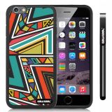 Apple iphone 6 4.7 Inch Soft Silicone Colorful bohemian Triangle Totem Black Shell Single Layer Protective Case (5)