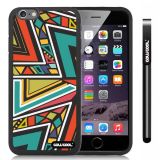 Apple iphone 6 4.7 Inch Soft Silicone Interlaced bohemian Plaid Totem Black Shell Single Layer Protective Case (6)