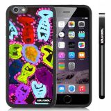 Apple iphone 6 4.7 Inch Soft Silicone Colorful kid Watercolor Fish Competition food Black Shell Single Layer Protective Case (2)