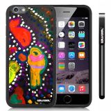 Apple iphone 6 4.7 Inch Soft Silicone Colorful kid Watercolor Fish Competition food Black Shell Single Layer Protective Case (4)