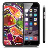 Apple iphone 6 4.7 Inch Soft Silicone Colorful kid Watercolor Fish Competition food Black Shell Single Layer Protective Case (7)