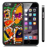 Apple iphone 6 4.7 Inch Soft Silicone Colorful kid Watercolor Fish Competition food Black Shell Single Layer Protective Case (10)