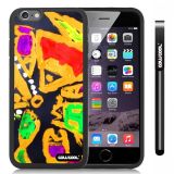 Apple iphone 6 4.7 Inch Soft Silicone Colorful kid Watercolor Fish Competition food Black Shell Single Layer Protective Case (12)