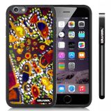 Apple iphone 6 4.7 Inch Soft Silicone Colorful kid Watercolor Fish Competition food Black Shell Single Layer Protective Case (14)