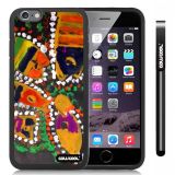 Apple iphone 6 4.7 Inch Soft Silicone Colorful kid Watercolor Fish Competition food Black Shell Single Layer Protective Case (20)